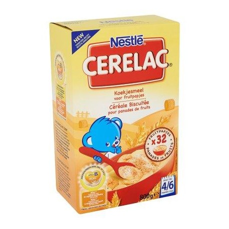 Cerelac® Céréale Biscuitée pour la Panade Bébé 4/6 Mois 800 g