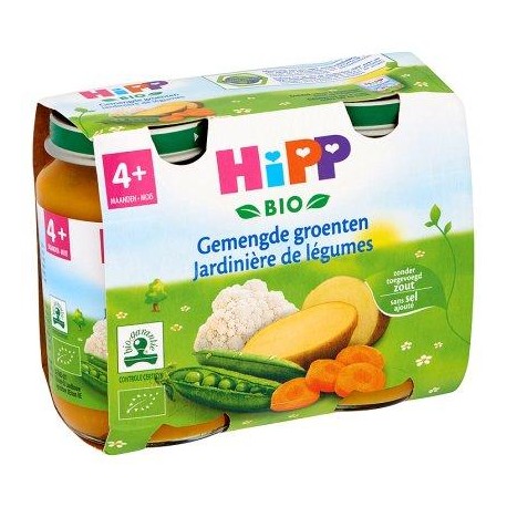 HiPP Bio Jardinière de Légumes 4+ Mois 2 x 190 g