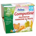 Friso Compotine Harmonie de fruits 4 x 100 g (4-36M)