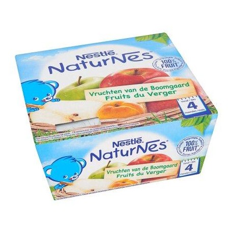 Nestlé® NaturNes® Fruits du Verger Bébé 4 Mois 4 x 100 g