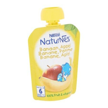 Nestlé® NaturNes® Gourde Pomme Banane Bébé 6 Mois 90 g