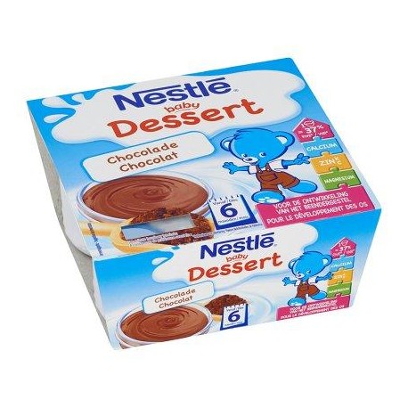 Nestlé® Baby Dessert Chocolat Bébé 6 Mois 4 x 100 g