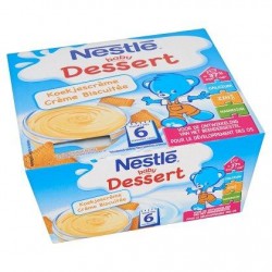 Nestlé® Baby Dessert Crème Biscuitée Bébé 6 Mois 4 x 100 g