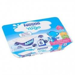 Nestlé® Baby Yogo Mini Myrtille 6 Mois 6 x 60 g
