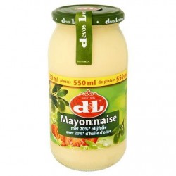 D&L Mayonnaise avec 20% d'Huile d'Olive 550 ml