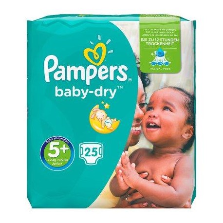PAMPERS Baby-Dry 5+ 13-25 kg  25 langes