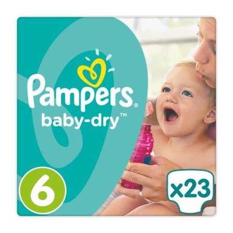 Pampers Baby-Dry T6, 23 Langes, Jusqu'à 12h