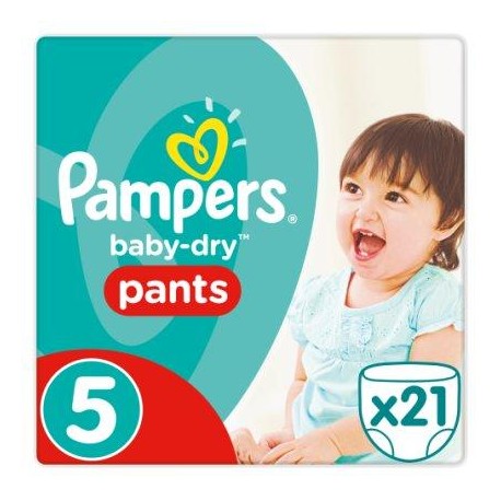 Pampers Baby-Dry Pants Taille 5, 11-18 kg, 21 Couches-culottes