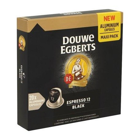 Douwe Egberts Espresso 12 Black Maxi Pack 20 Aluminium Capsules 104 g