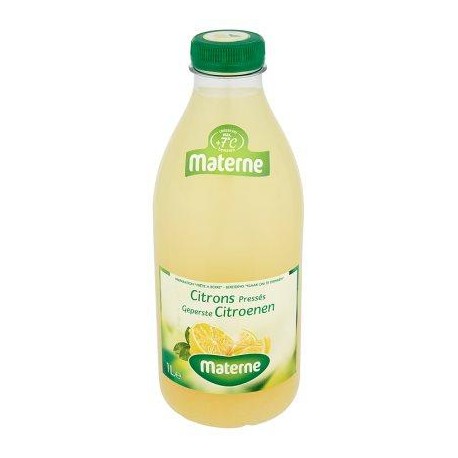 MATERNE citrons fraîchement pressés  1L *Jus de citron *30 % de fruits *Sans pulpe