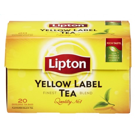 Lipton Thé Noir Yellow Label 20 Sachets