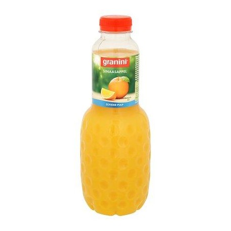 GRANINI jus d'orange sans pulpe  1L *Jus d'orange *Pur jus et concentré *100 % de fruits *Sans pulpe