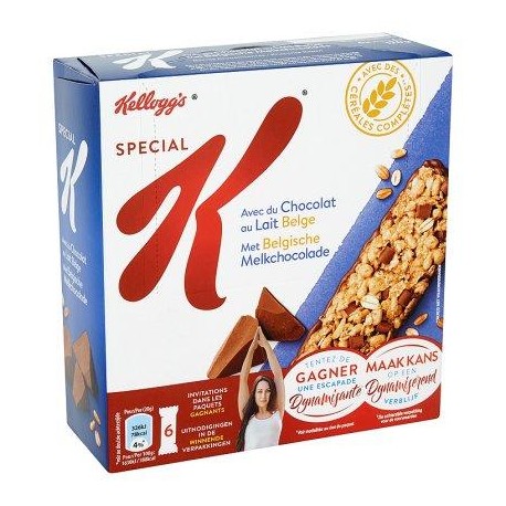 KELLOGG'S SPECIAL K barre ch. lait  6x20g *Barre de céréalesau chocolat au lait