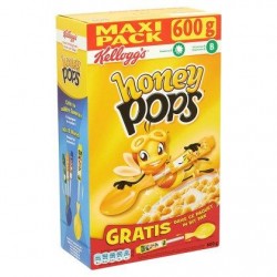 KELLOGG'S HONEY POPS au miel  600g *Maïs soufflé au miel