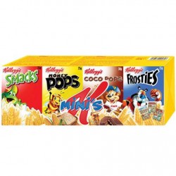 KELLOGG'S MINI'S céréales  8-pack 215g cé *Assortiment: Loops, Frosties, Coco Pops, Honey Pops, Chocos