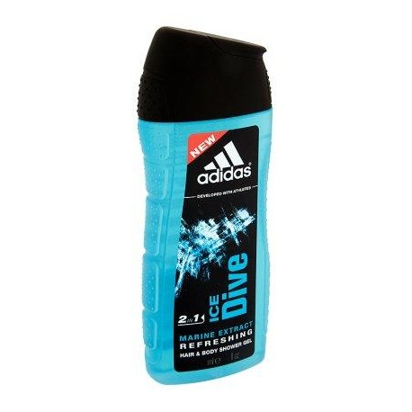 Adidas Ice Dive 2 in 1 Marine Extract Refreshing Hair & Body Shower Gel 250 ml
