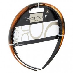 Glamour Studio Accessoire pour Cheveux 2 Serre-Têtes Noir/Brun Plastiques