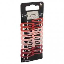 Glamour Style Accessoire pour Cheveux 16 Rouge-Rose Mix Clic Clac