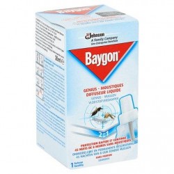 Baygon Genius - Moustiques Diffuseur Liquide 2 en 1 sans Parfum 26 ml