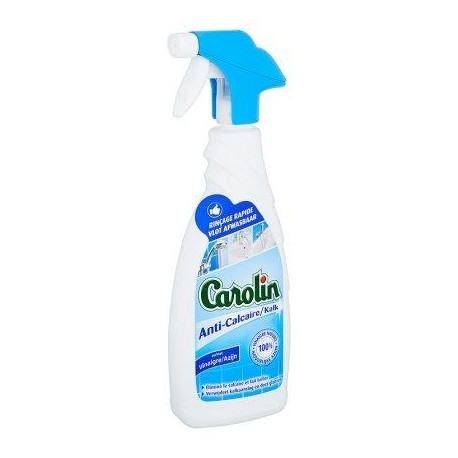 CAROLIN spray pour sdb anti-calc.  650ml *Salle de bain *Spray *Élimine et prévient le dépôt de calcaire