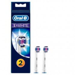 Oral-B 3DWhite Brossettes De Rechange Pour Brosse À Dents Électrique x2