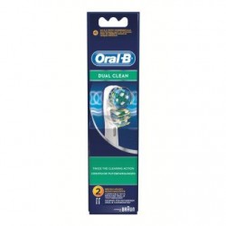 Oral-B Dual Clean Brossettes De Rechange Pour Brosse À Dents Électrique x2