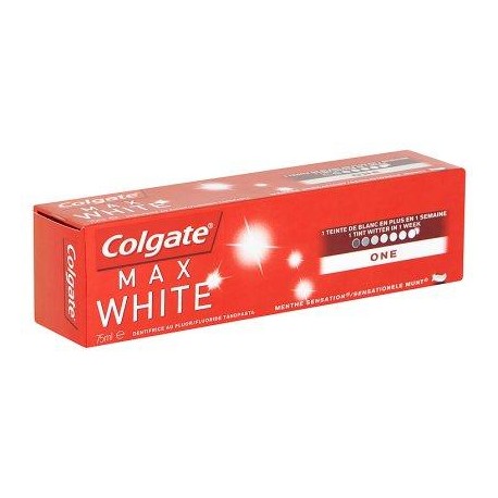 Colgate Max White Dentifrice au Fluor Menthe Sensation 75 ml