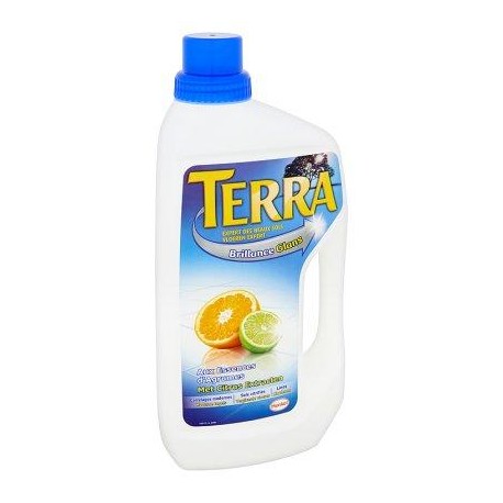 TERRA pour sols brillants  900 ml *Sols *Liquide *Extrait de citron, capuchon antifuite