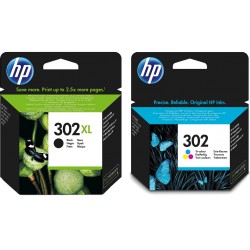 HP 302XL Noir & 302 Couleur Bundle