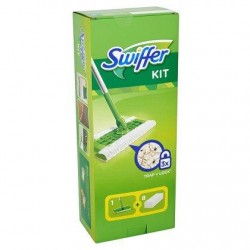 SWIFFER kit complet de nettoyage  *Lingette sèche *Manche télescopique: 1,30 m