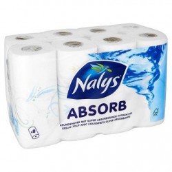 Nalys Absorb Essuie-Tout avec Coussinets Super Absorbants 8 Pièces