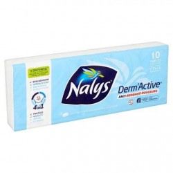Nalys Derm'Active Anti Rougeurs 4 Épaisseurs Très Résistantes 10 Étuis de Mouchoirs