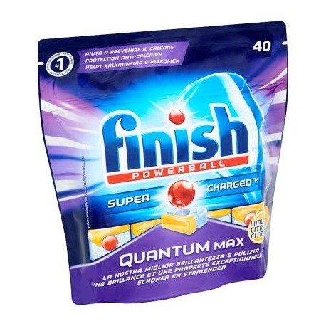 FINISH Powerball Quantum Max citron  40 t *Cuisine *Tablettes *Parfum citron