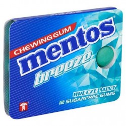 Mentos Gum Breeze Breeze Mint Sugarfree 12 stuks 17,5 g
